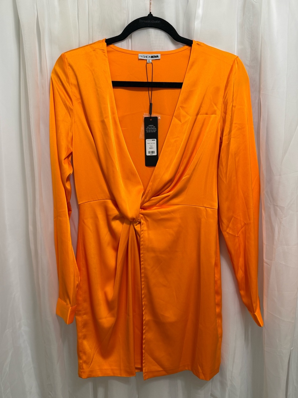 Orange Long-Sleeve Dress